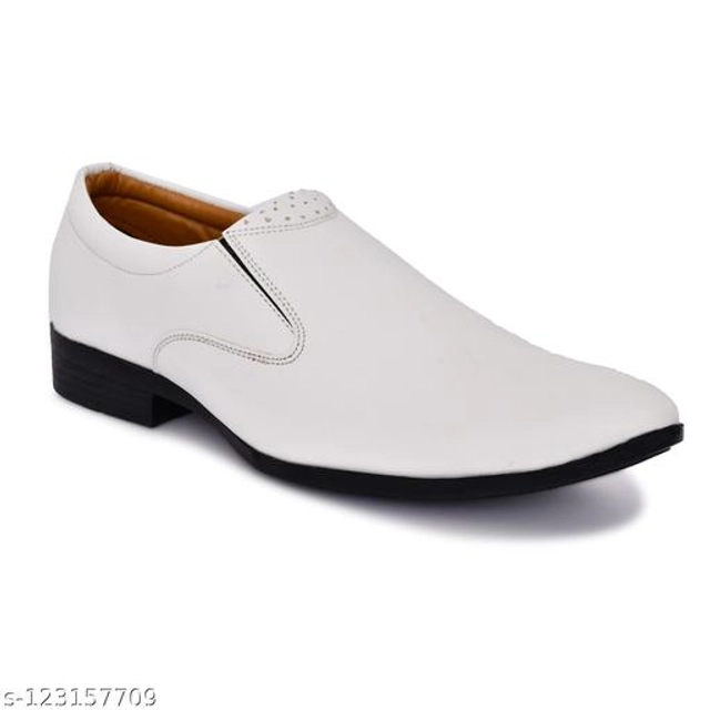 Formal Shoes for Men (White, 6)