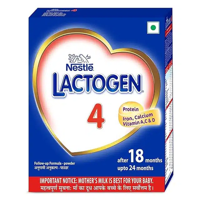 नेस्ले लेक्टोजेन 4 फॉलोअप फार्मूला पाउडर आफ्टर 18 months upto 24 months 400 g