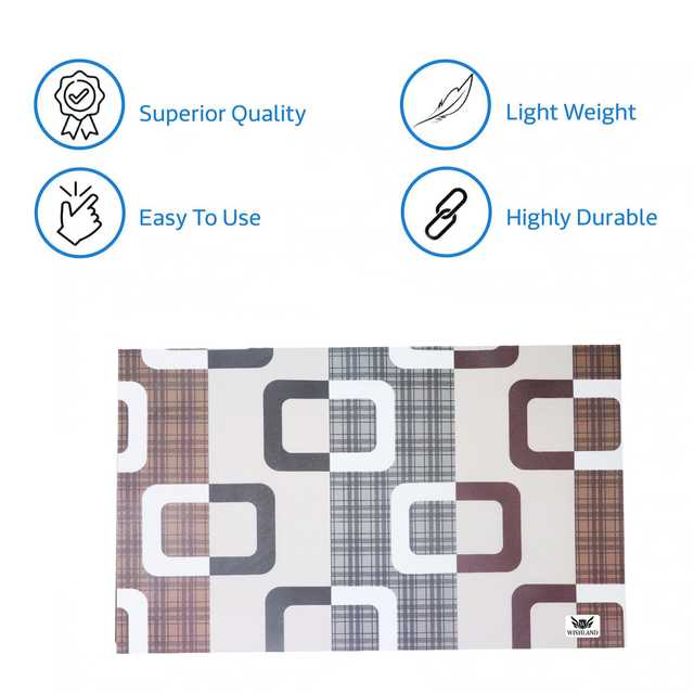 Multipurpose Refrigerator Mats (Brown, 12 X 17 Inch) (Pack of 4) (W-81)