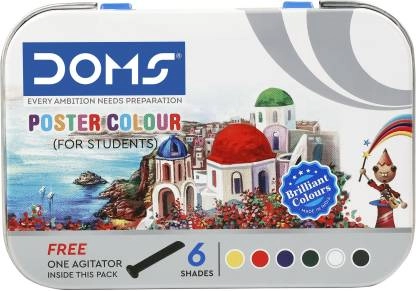 DOMS Poster Colors (6 Shades, Pack of 1)