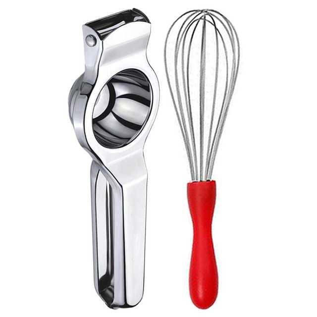 Oc9 Stainless Steel Lemon Squeezer & Egg Whisk Kitchen Tool Set (O-11)