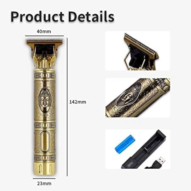 Metal Buddha Trimmer for Men & Women (Gold)