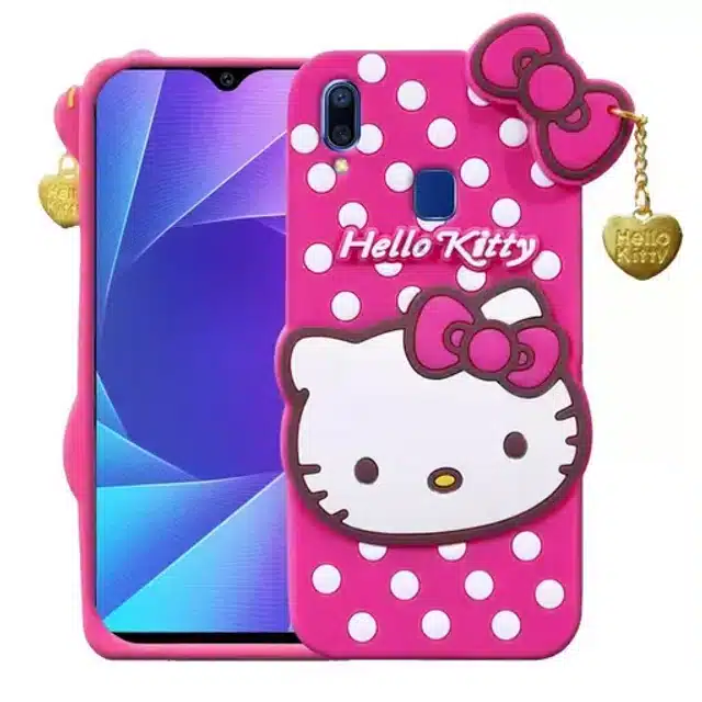 Hello Kitty Back Cover for Vivo Y91 (Pink)