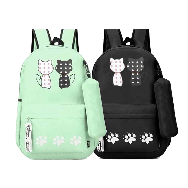 PU Backpacks for Women (Multicolor, Set of 2)