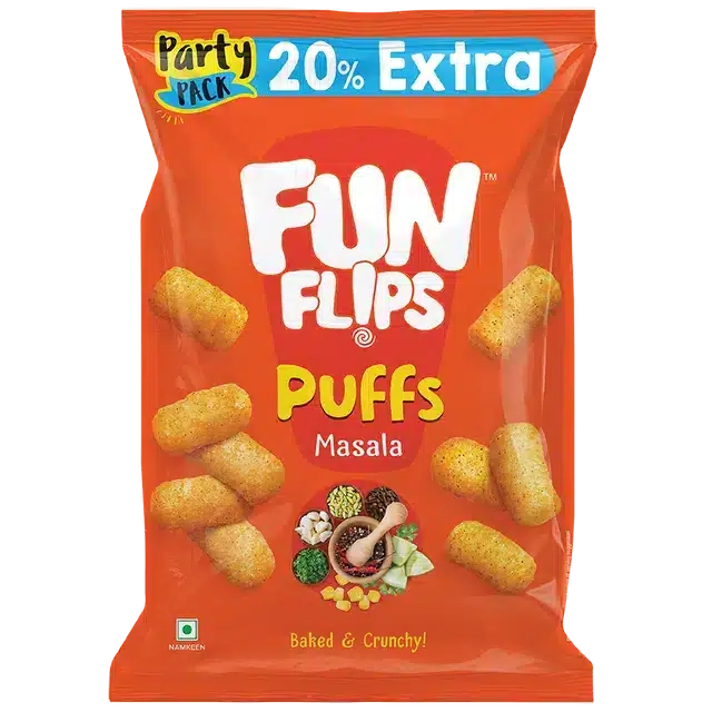 Fun Flips Masala Puff 4X75 g (Buy 2 Get 2 Free)