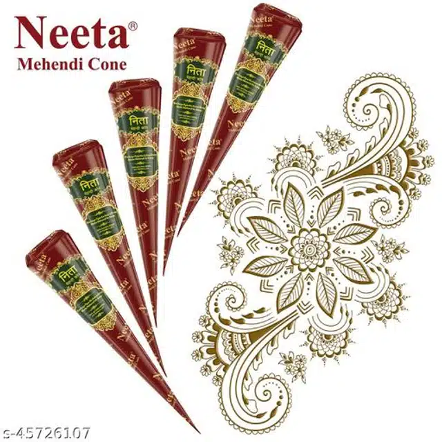 Neeta Mehendi Cone (Brown, 15 g) (Pack of 12)