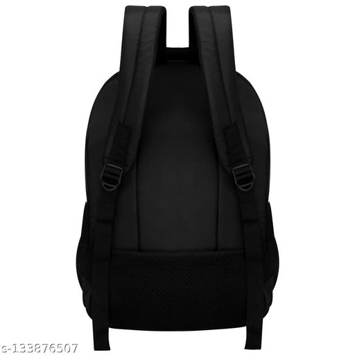 Polyester Backpack for Men & Women (Black & Grey, 35 L)