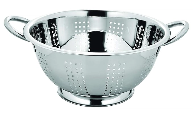 MS WORLD Steel 12 Inch Collander (Pack Of 1)