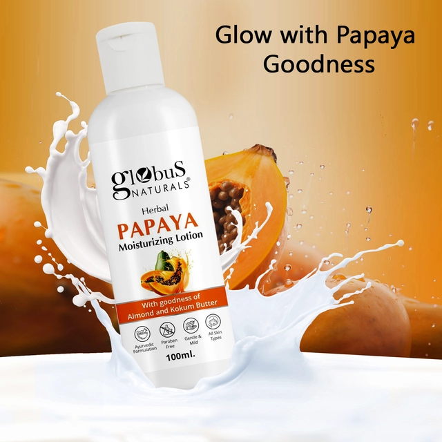 Globus Naturals Herbal Papaya Moisturizing Body Lotion (100 ml)