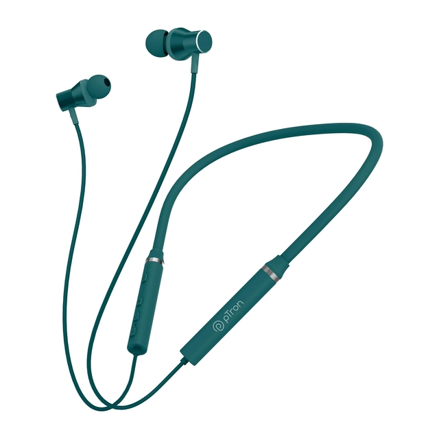 Rechargeable Wireless Bluetooth in-Ear Neckband (Bottle Green)