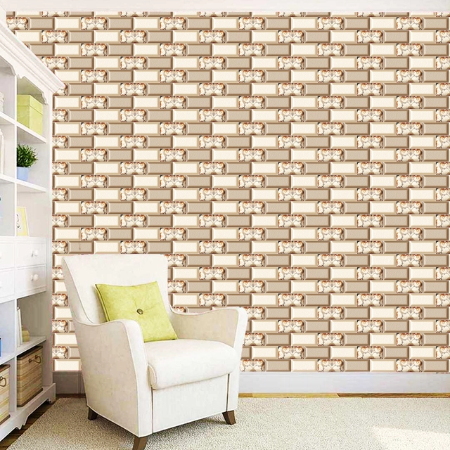 Vinyl Wallpaper for Kitchen Wall (Multicolor, 100x40 cm) (Pack of 3)