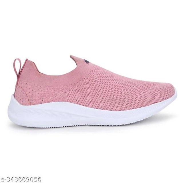 Sports Shoes for Women (Pink & White, 4)