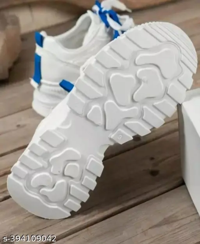 Sneakers for Women (White & Blue)