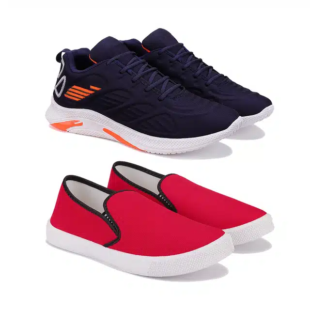 Combo of Sports Shoes & Casual Shoes for Men (Pack of 2) (Multicolor, 9)