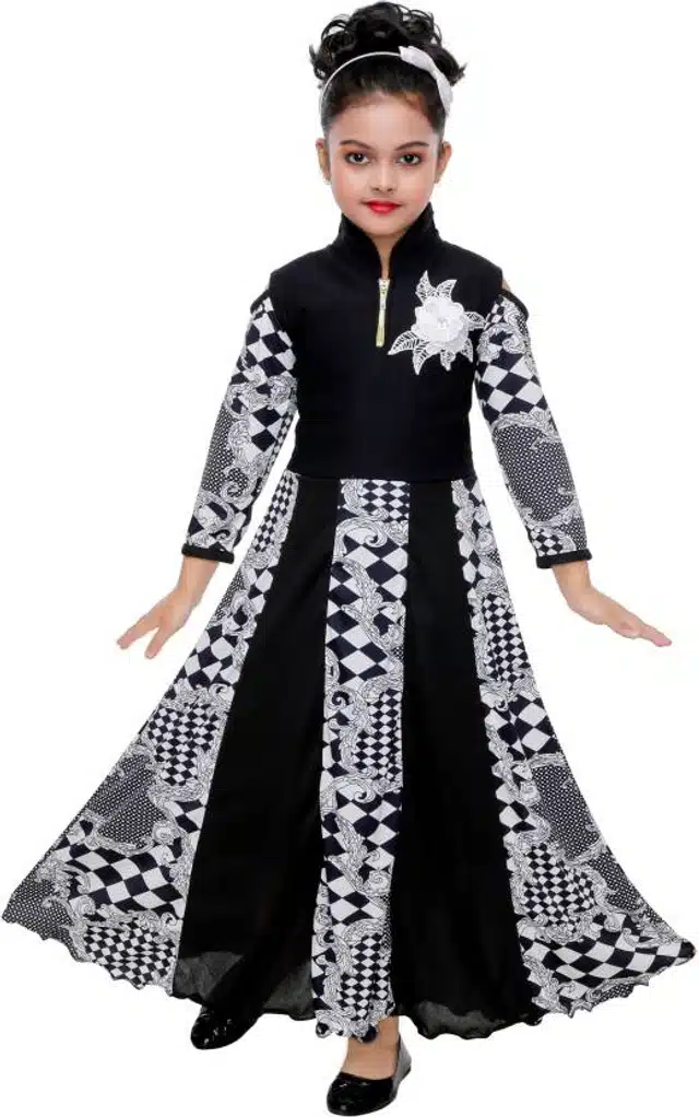 Fancy Gown for Girls (Black, 20)