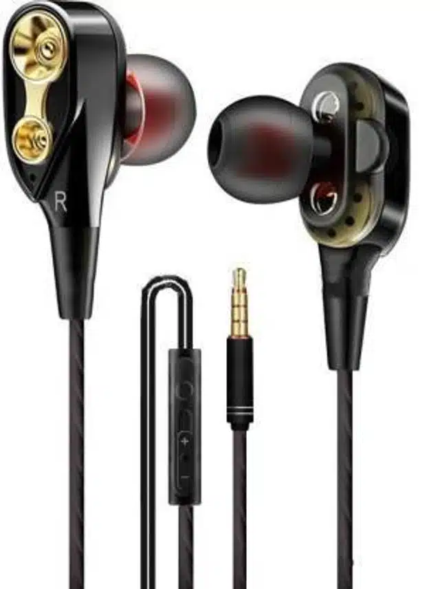 Boom Sound Wired Earphone with Mic (Black)