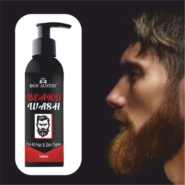 Bon Austin Beard Wash (100 ml) & Beard Oil for Men (30 ml) (Set of 2)