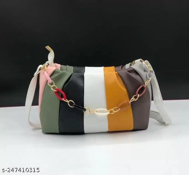 PU Sling Bag for Women (Multicolor)