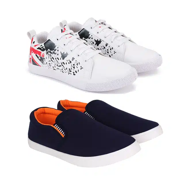 Combo of Sneakers & Casual Shoes for Men (Pack of 2) (Multicolor, 6)