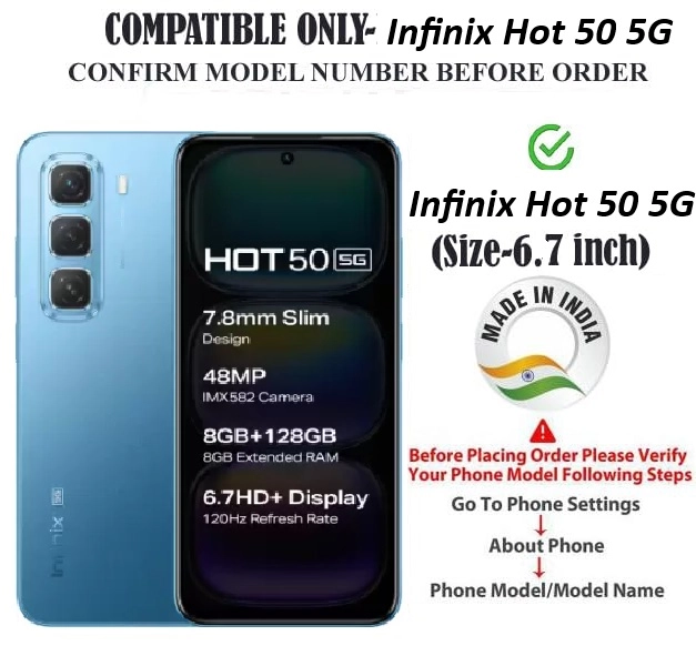 Silicone Mobile Back Cover for Infinix Hot 50 5G (Transparent)