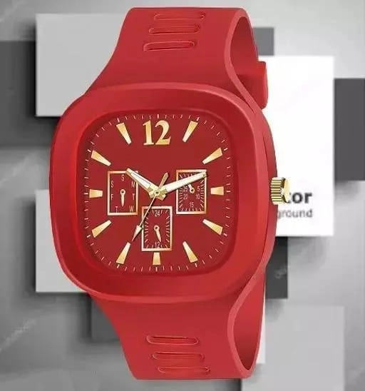 Analog Watch for Men & Women (Red)