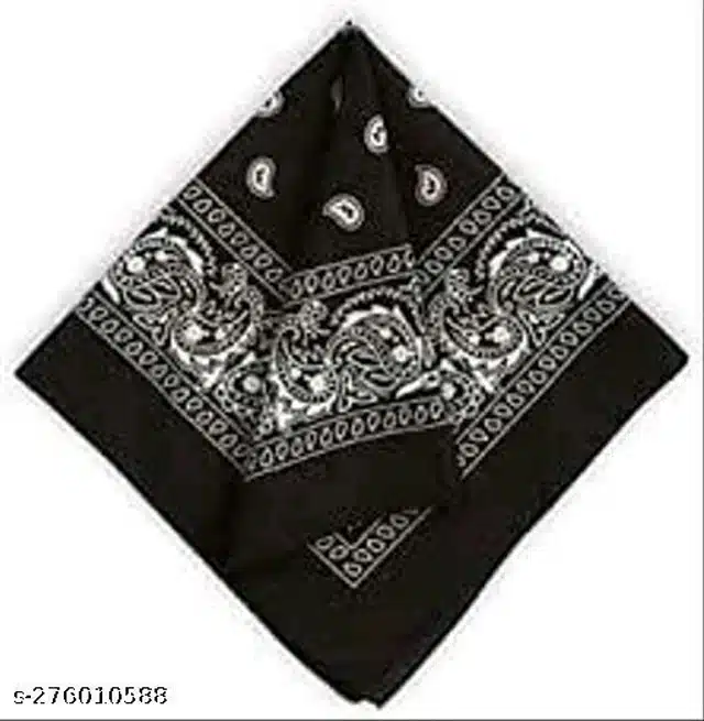 Cotton Bandana for Men & Women (Black)