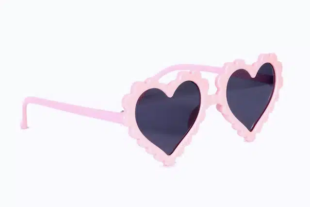 UV Protected Heart Shaped Sunglasses for Kids (Multicolor, 5-10 Years)