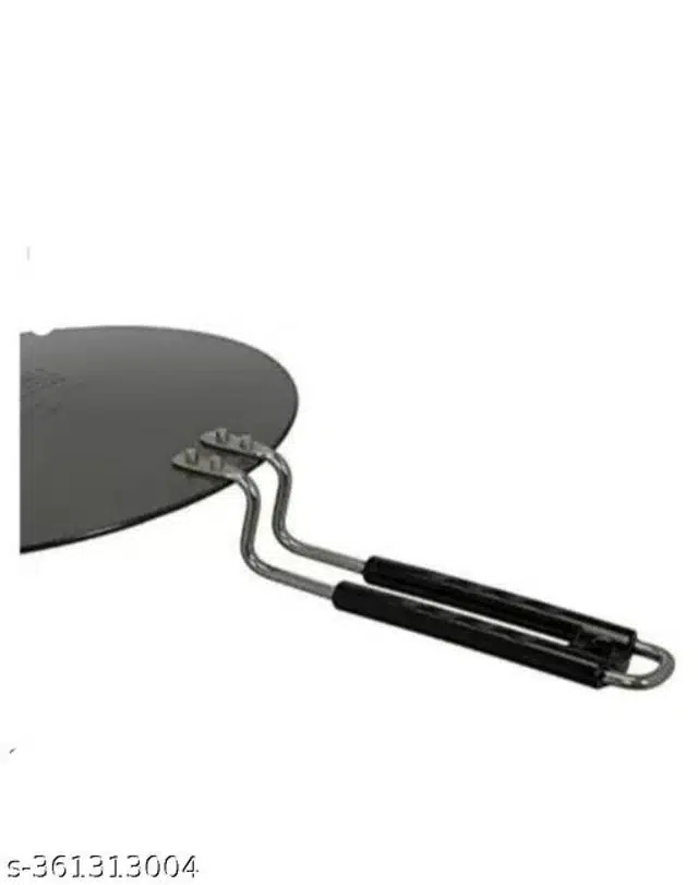 Iron Tawa for Kitchen (Black, 10 inches)