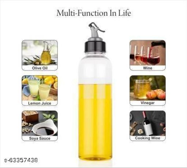 Plastic Oil Dispenser Bottle (Transparent, 1000 ml)