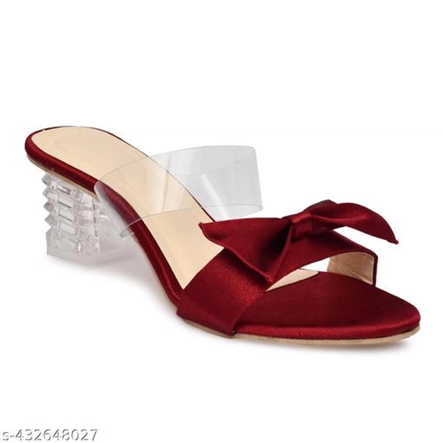 Heels for Women (Red, 3)