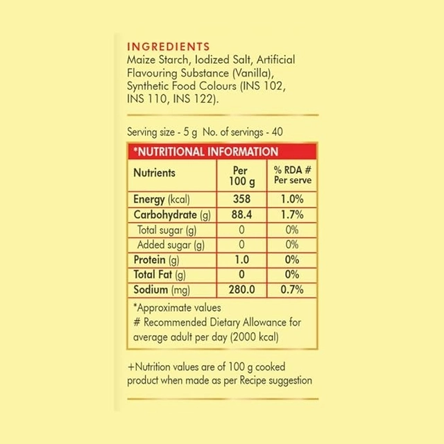 Weikfield कस्टर्ड पाउडर वनीला 200 g (बॉक्स)