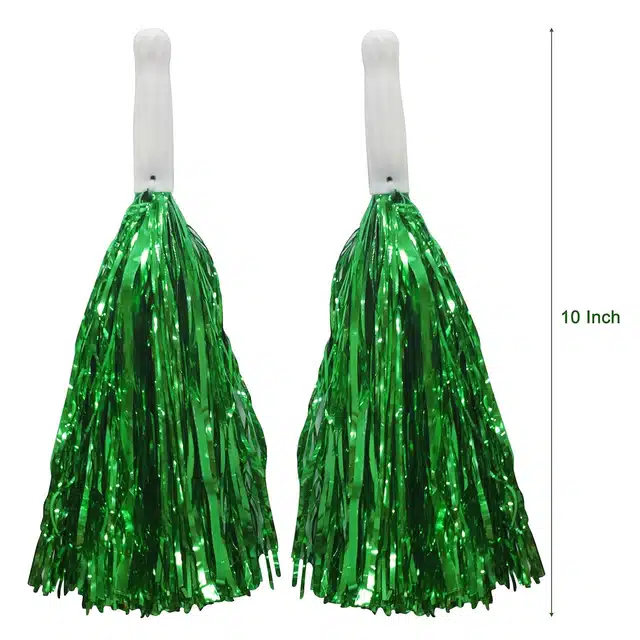 Cheerleading Pom Poms (Green, Pack of 2)