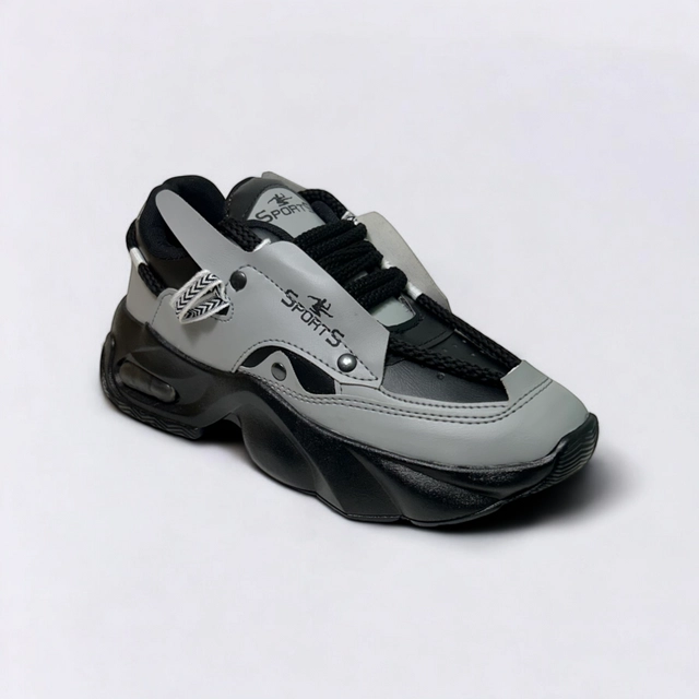 Casual Shoes for Men (Grey & Black, 6)