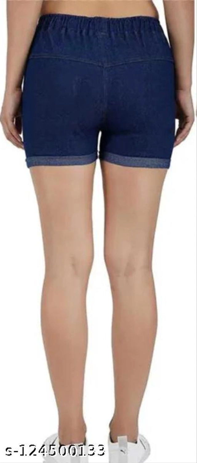 Denim Shorts for Women (Blue, 28)