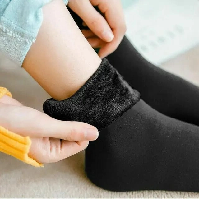 Fleece Socks for Men (Black, Set Of 6)