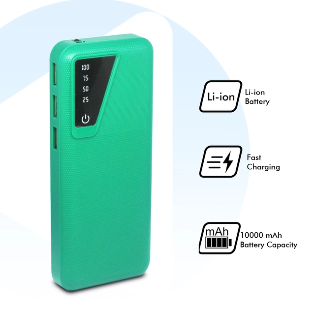 H48 Fast Charging Power Bank (Green, 20000 Mah)