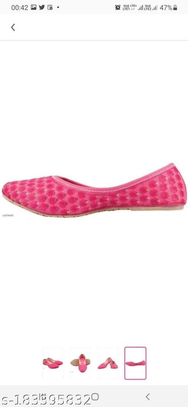 Juttis for Women (Pink, 4)