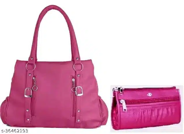Women's Handbag with Purse (Pink)