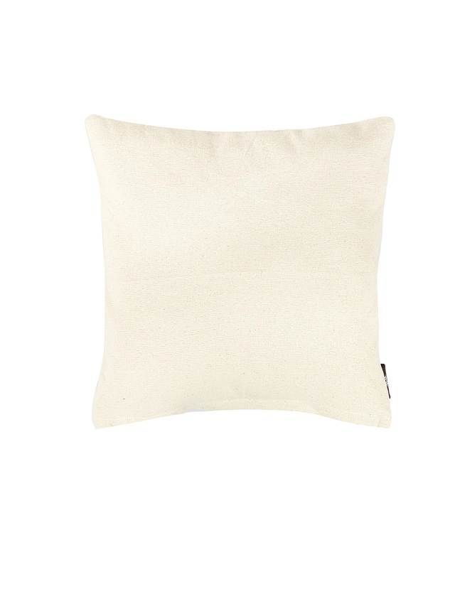 Cotton Cushion Cover (Off White, 16x16 inches)