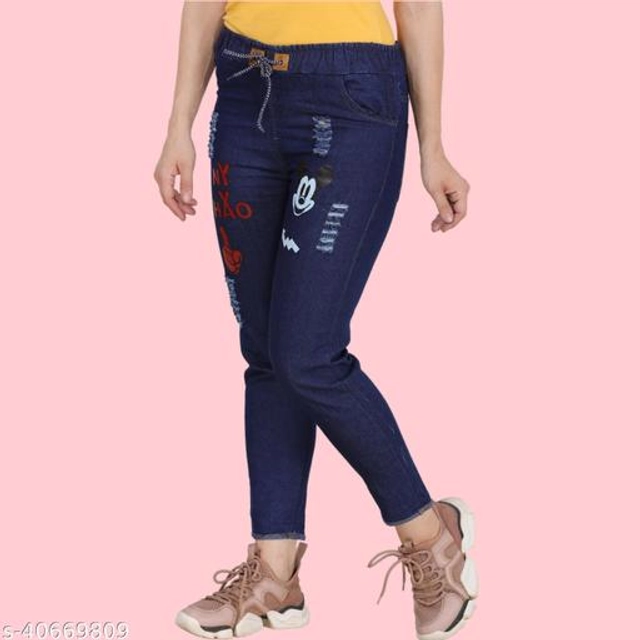 Denim Slim Fit Jeans for Women (Blue, 24)