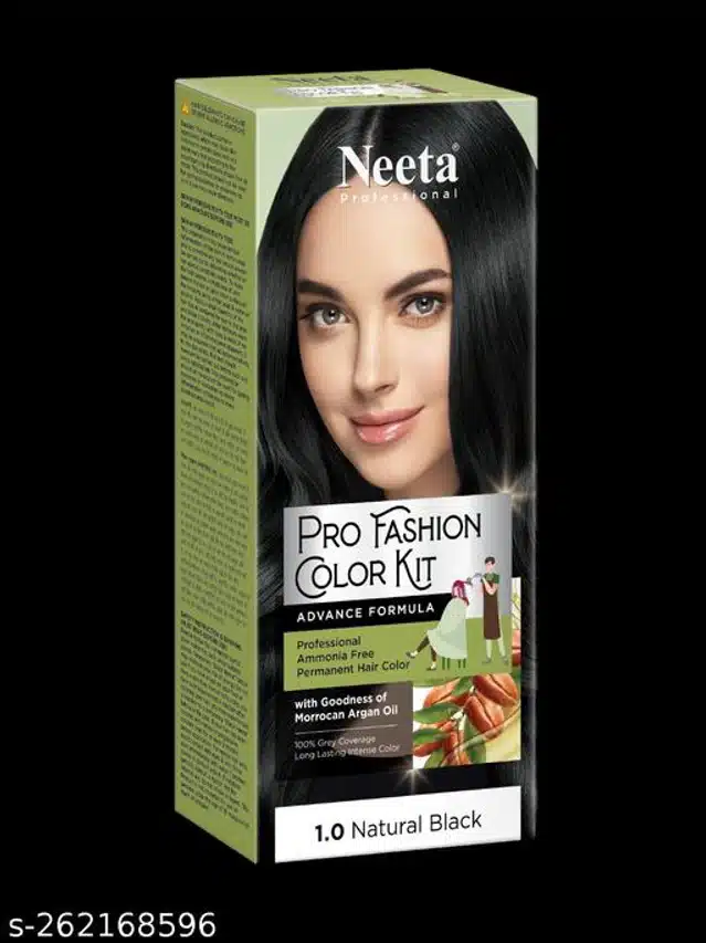 Neeta Professional Fashion Permanent Hair Color (Natural Black, 100 g)