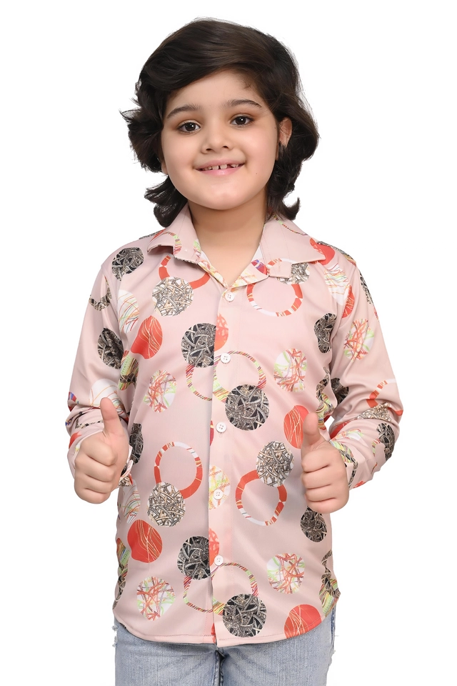 Full Sleeves Printed Shirt for Boys (Multicolor, 5-6 Years) (Pack of 2)