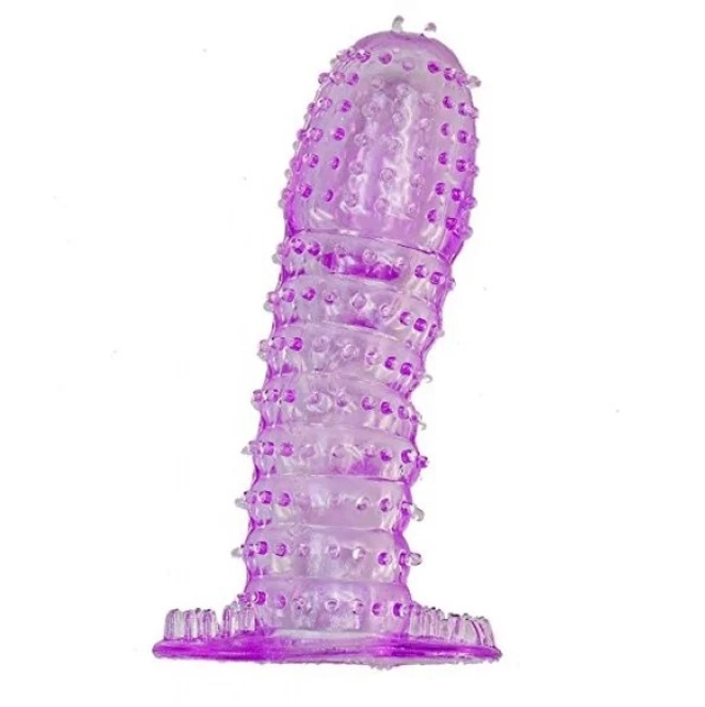 Silicone Reusable Extra Dotted Condom for Men (Transparent)