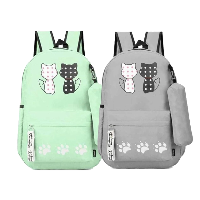 PU Backpacks for Women (Multicolor, Set of 2)