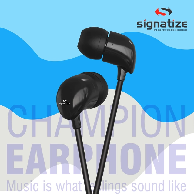 Wired Earphone with Mic (Black)