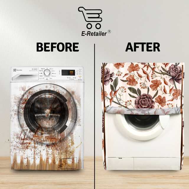 E Retailer Polyester Front Load Washing Machine Cover For 5kg to 8kg (Brown, 23x23x35) (E-225)