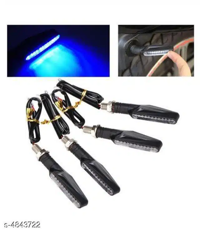 LED Lights for Motorcycle (Blue, Pack of 4)