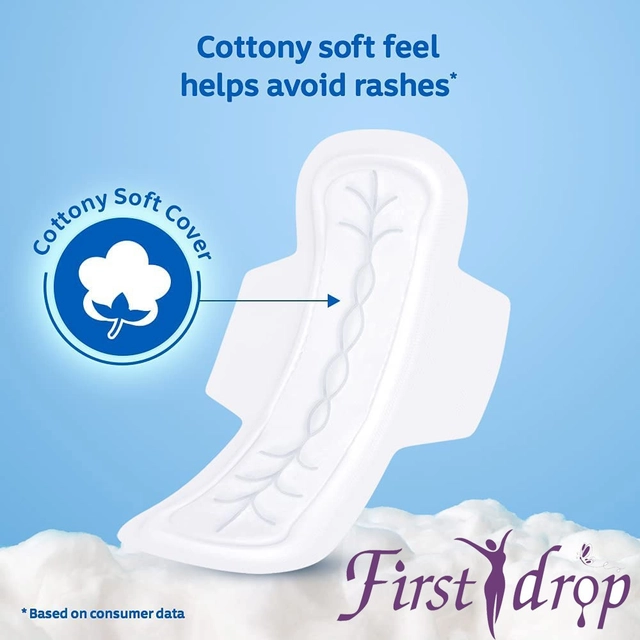 First Drop Soft & Rash Free Heavy Flow 40 Pcs Sanitary Pads for Women (XXL, Pack of 1)