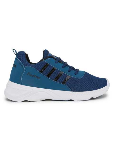 Footox Casual Men Casual Shoes (Teal Blue, 12) (FF-47)