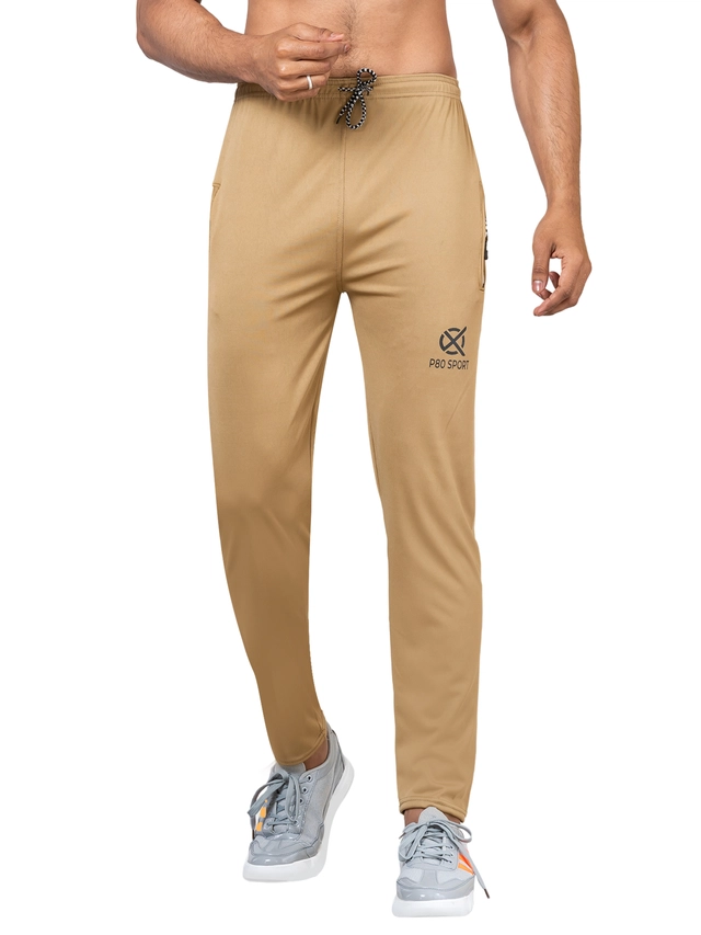 Polyester Solid Trackpant for Men (Beige, XS)